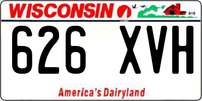 WI license plate 626XVH