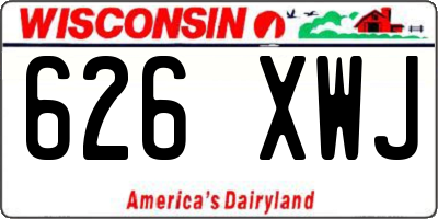 WI license plate 626XWJ