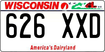 WI license plate 626XXD