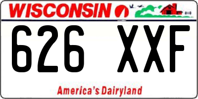 WI license plate 626XXF