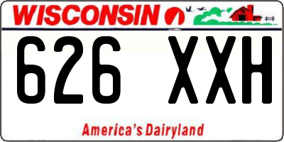 WI license plate 626XXH