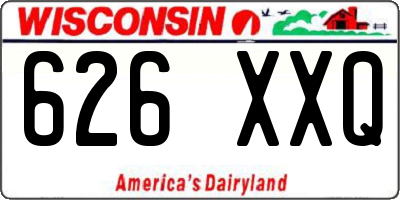 WI license plate 626XXQ