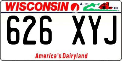 WI license plate 626XYJ