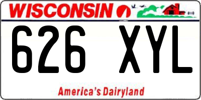 WI license plate 626XYL