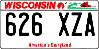 WI license plate 626XZA