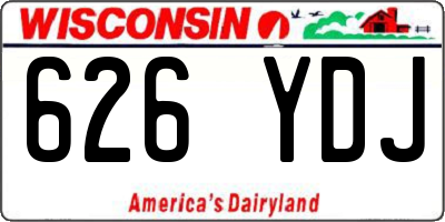 WI license plate 626YDJ