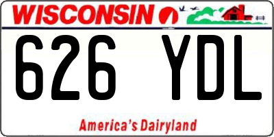 WI license plate 626YDL