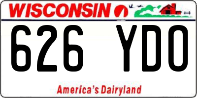 WI license plate 626YDO