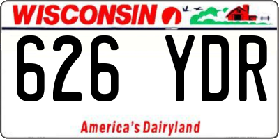 WI license plate 626YDR