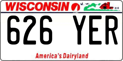 WI license plate 626YER
