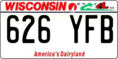 WI license plate 626YFB