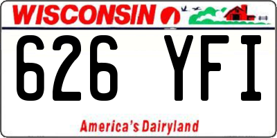 WI license plate 626YFI