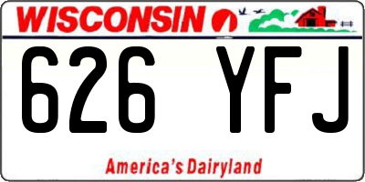 WI license plate 626YFJ