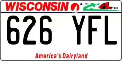 WI license plate 626YFL