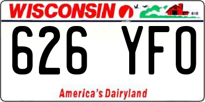 WI license plate 626YFO