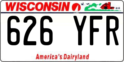 WI license plate 626YFR
