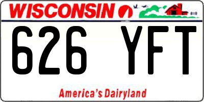 WI license plate 626YFT