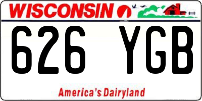 WI license plate 626YGB