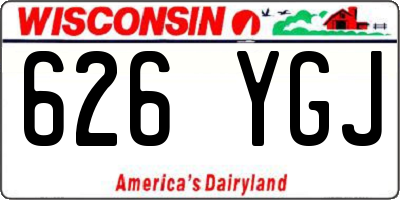 WI license plate 626YGJ