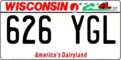 WI license plate 626YGL