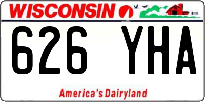 WI license plate 626YHA