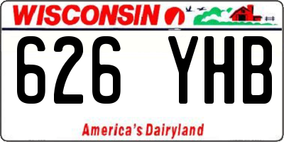 WI license plate 626YHB