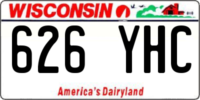 WI license plate 626YHC