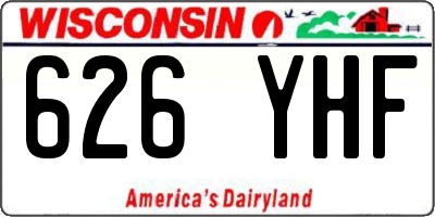 WI license plate 626YHF