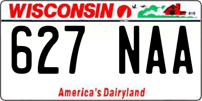 WI license plate 627NAA