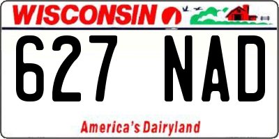 WI license plate 627NAD