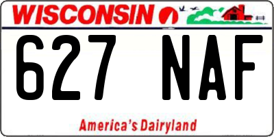 WI license plate 627NAF