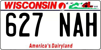 WI license plate 627NAH