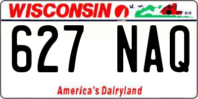 WI license plate 627NAQ