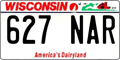 WI license plate 627NAR