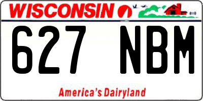 WI license plate 627NBM