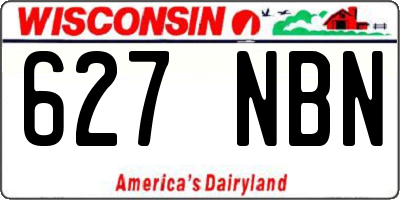 WI license plate 627NBN