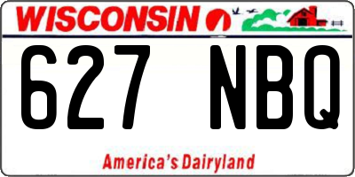 WI license plate 627NBQ