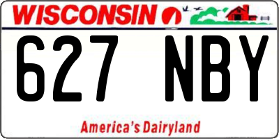 WI license plate 627NBY