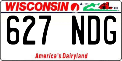 WI license plate 627NDG