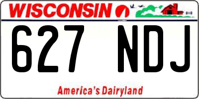 WI license plate 627NDJ