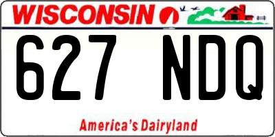 WI license plate 627NDQ