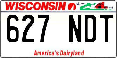WI license plate 627NDT