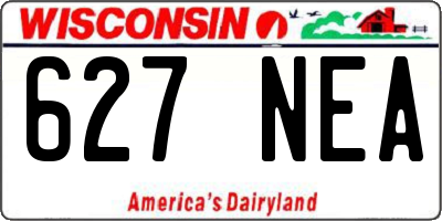 WI license plate 627NEA