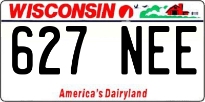 WI license plate 627NEE