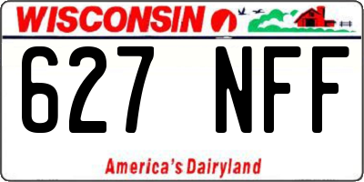 WI license plate 627NFF