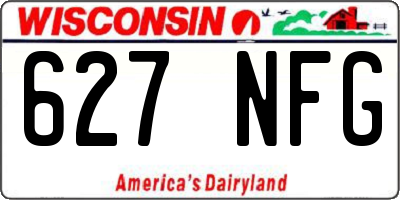 WI license plate 627NFG