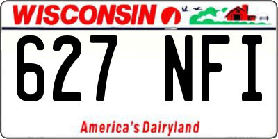 WI license plate 627NFI