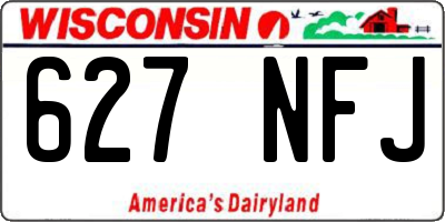 WI license plate 627NFJ