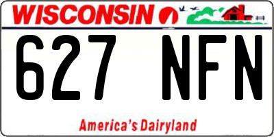 WI license plate 627NFN