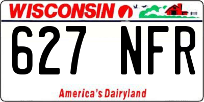 WI license plate 627NFR